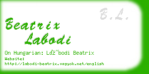 beatrix labodi business card